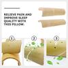 2pcs Bamboo Neck Pillows 5cm Height Ergonomic Design for Neck Waist Support U shaped Lumbar Pillow Sleeping Aid Travel Camping