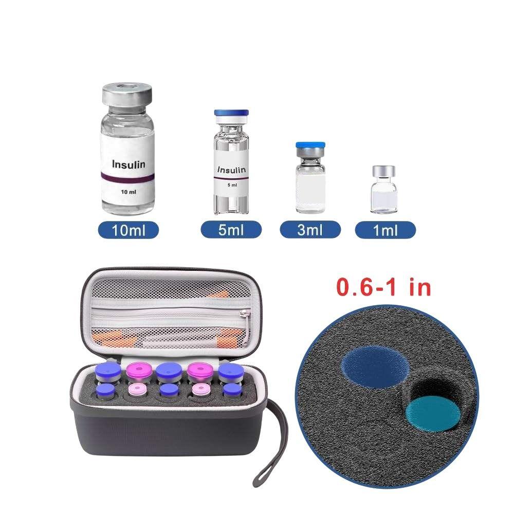 9/10/15/30 Slots Insulin Vial Storage Case 3ML/10ml Essential Oil Case Insulin Organizer  for Home