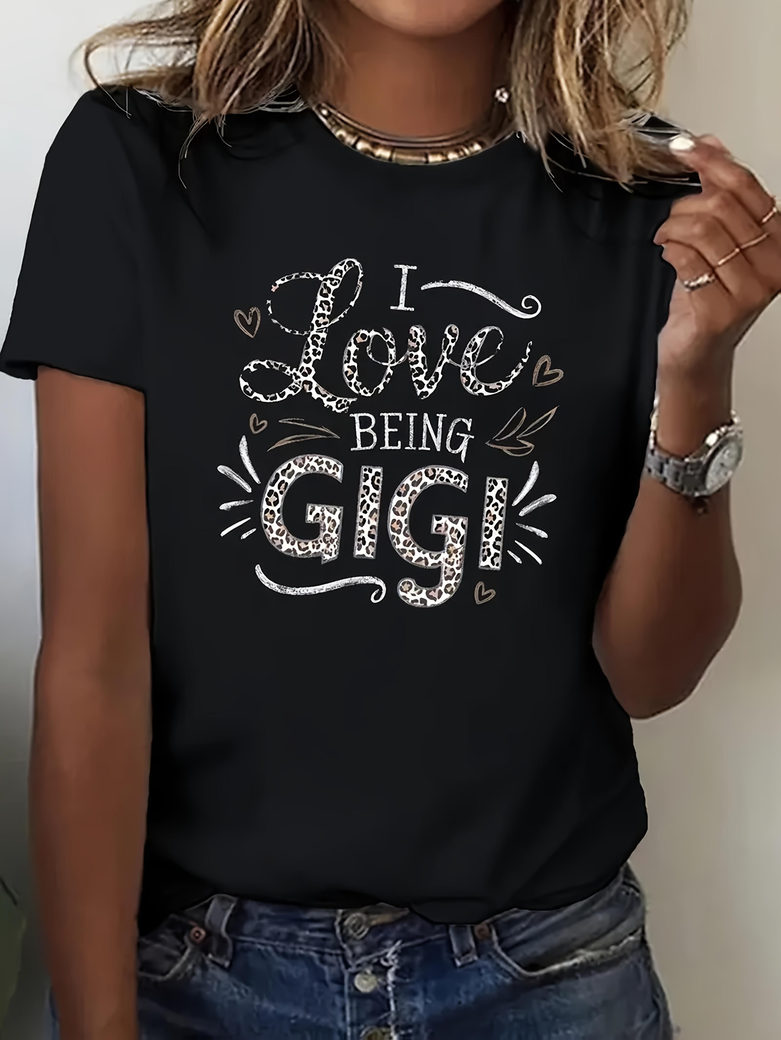 I Love Being Gigi Leopard Print Graphic Tee XXXXL