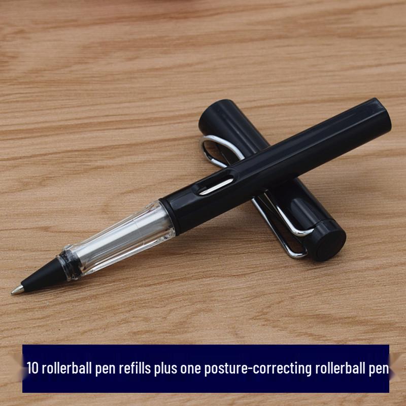 Universelle Schwarze Kugelschreiber-Mine mit Rundspitze - Metall Carbon, Neutral und Nachfüllbar