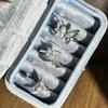 Ocean wind gradual change fish tail simple design pearl light luxury ring femininity personality butterfly fashion index finger ring