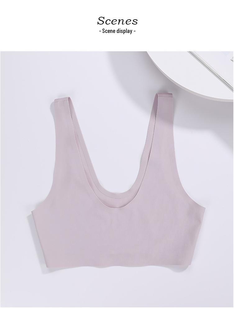 Large U-Shaped Seamless Ice Silk Women's Bra Vest - Wear As Outerwear with Beautiful Back Design