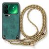 For Xiaomi 17 Pro Retro Leather Phone Back Cover with Adjustable Strap