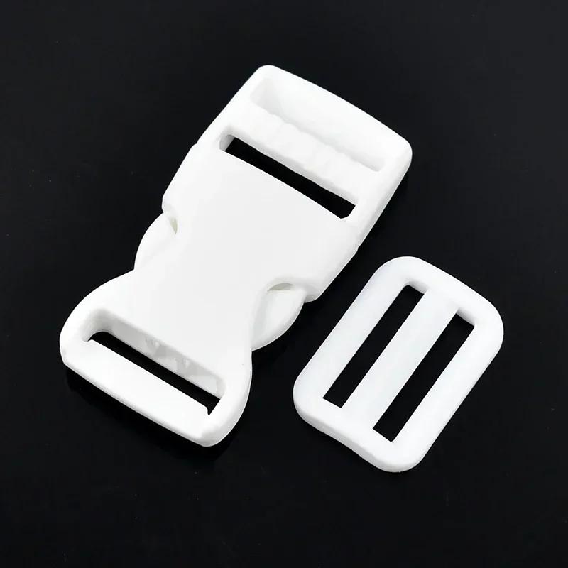 

5/10Sets Meetee 25/32/38mm Backpack Belt Buckles Plastic Release Clasp Tri-Glide Slider Ring Hook Safety Clip Buckle DIY Craft 25mm-5Sets