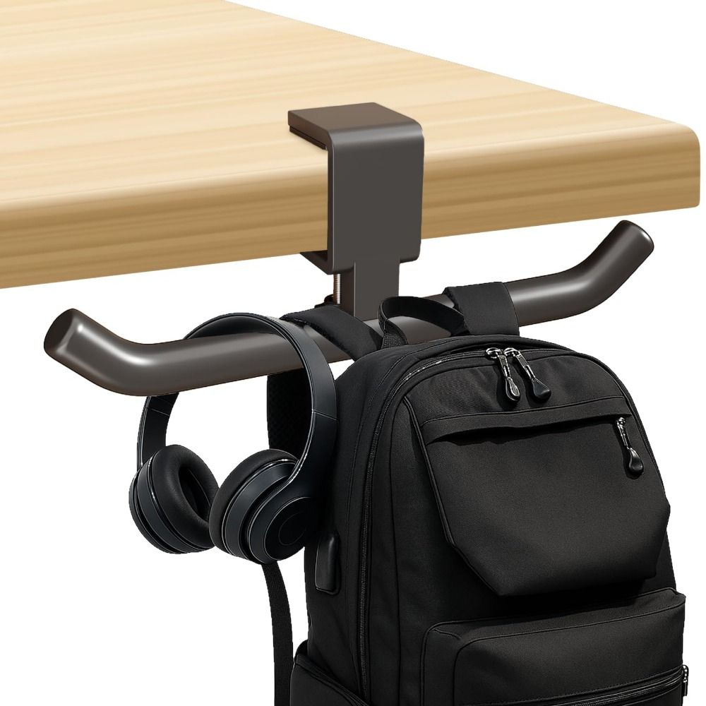 Gancho Colgante para Bolsa de Escritorio Hierro Gancho Lateral para Escritorio Gancho Universal para Mochila Escolar Escritorio de Oficina