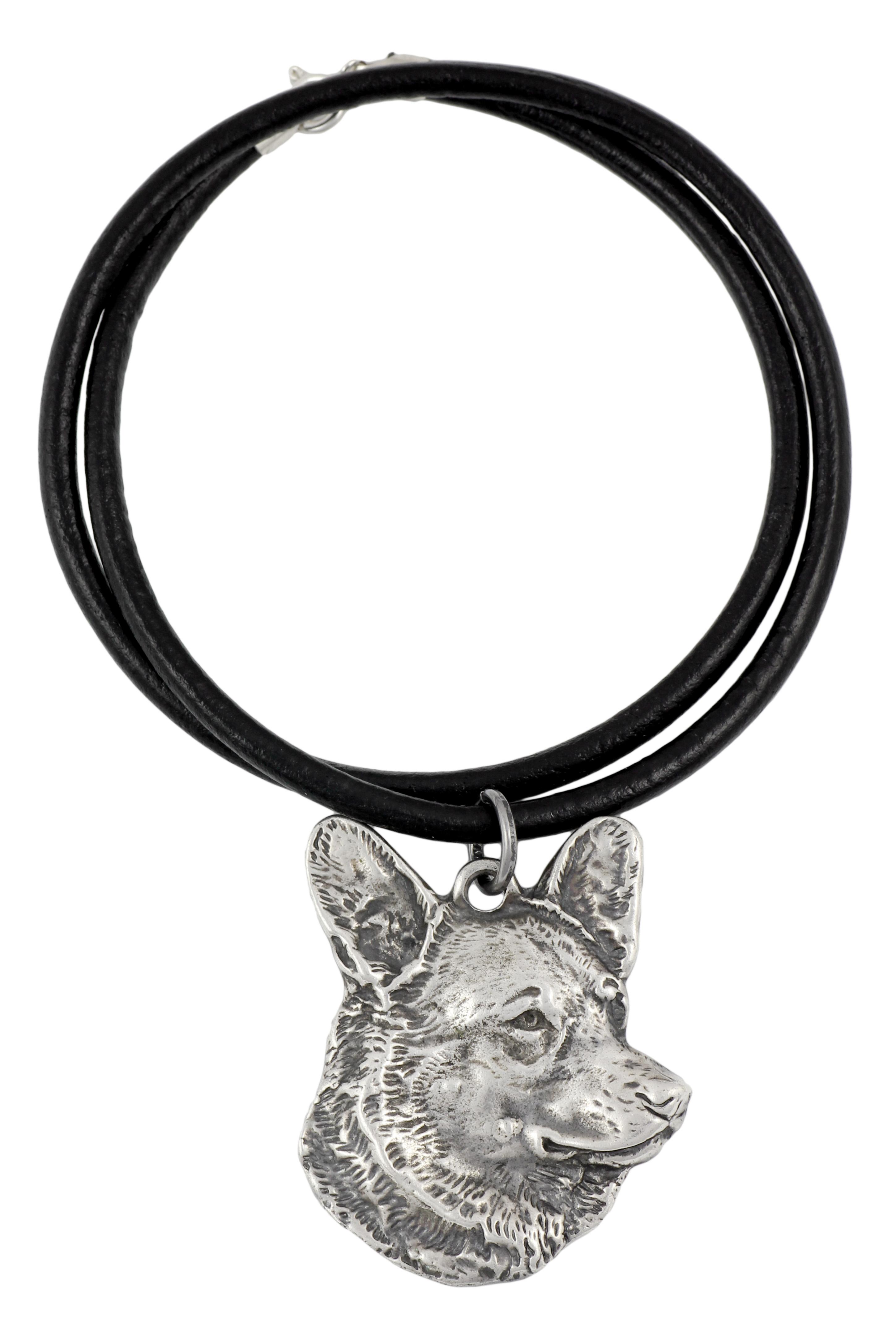 

Cardigan Welsh Corgi - Necklace with dog, silver-plated pendant for dog fan, unique jewelry by Art-Dog brand срібний