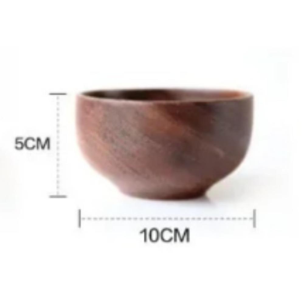 1PC Large soup bowl wood tigela healthy food containers dinner dishes vintage salad rice Japanese style tableware LC 013