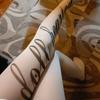 Streetwear Velvet Tights With English Print For Youths And Street Style Fashion