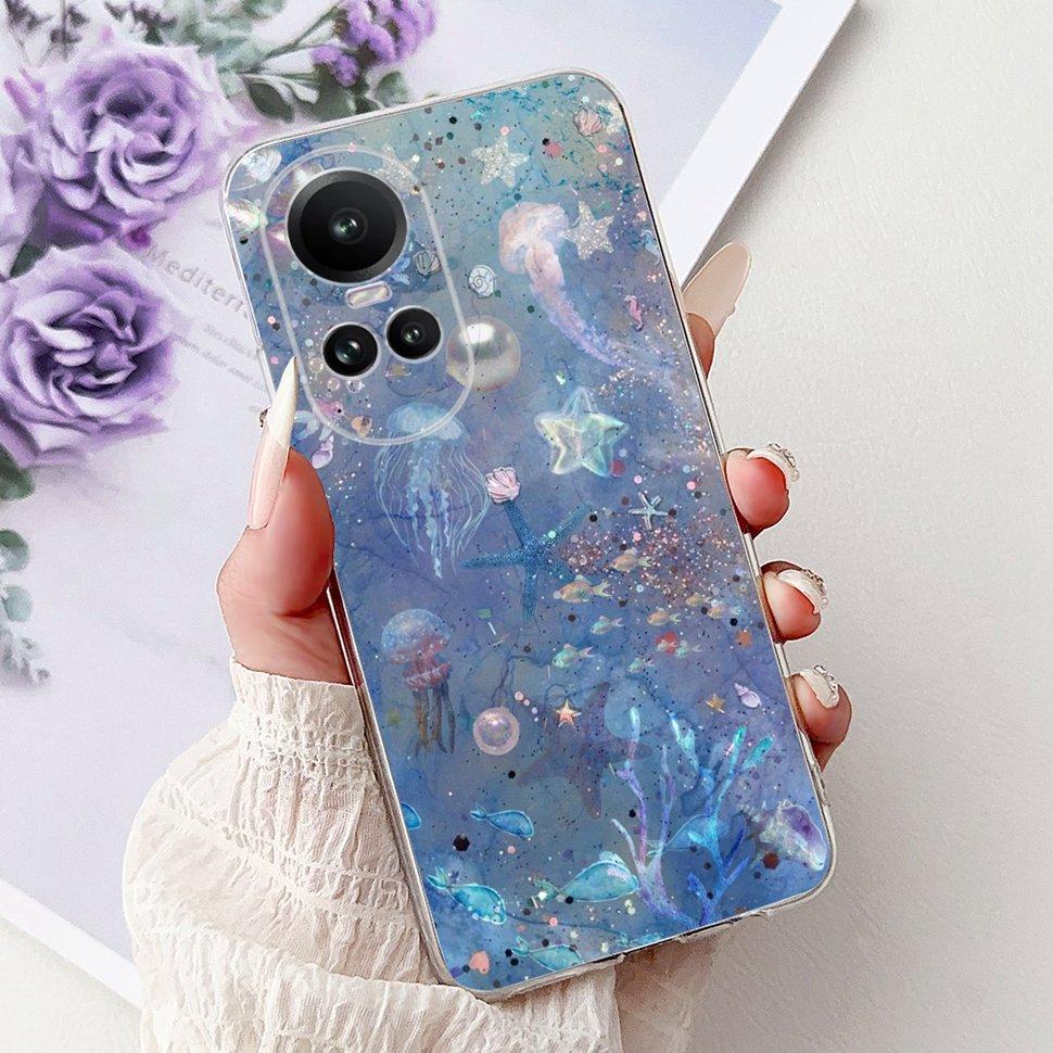 For OPPO Reno10 5G Case CPH2531 Luxury Cat Cartoon Cover Clear Silicone Soft TPU Phone Case For OPPO Reno 10 Reno10 Back Covers