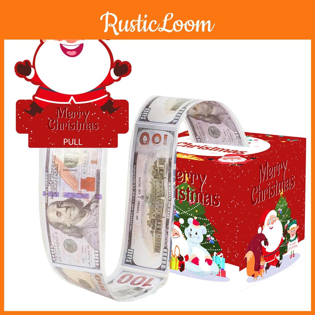 Red Christmas Main Picture Santa Claus Reindeer Pattern Paper Box For Festive Occasions