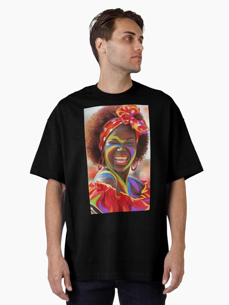 Celia Cruz Das Leben ist ein Karneval (Karneval von Barranquilla) - Negrita Puloy Impressionismus - Magischer Realismus Oversized T-Shirt