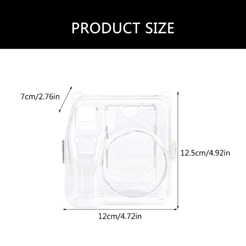Clear Camera Protector For Camera Case With Photo Pocket And Customizable Shoulder Belt Sticker Solid Holder