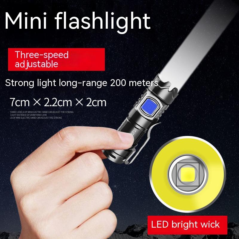 High Quality 20W LED Flashlight USB Charging Fixed Focus Super Bright Torch Waterproof Outdoor Aluminum Alloy Tactical Flashligh