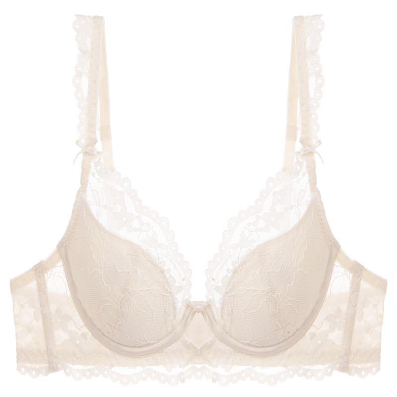

Autumn/Winter Sexy Lace Trim French Lingerie Push-Up Bra Set for Small Busts 80C