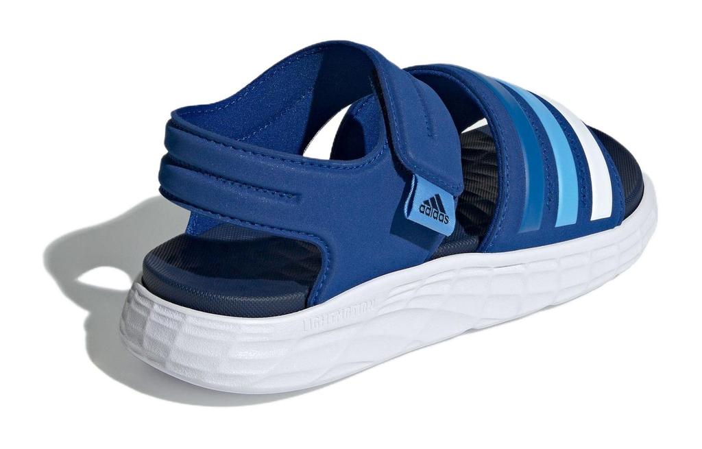 Adidas Duramo Sandals Athleisure Slip Resistant Cushioning Quick Dry Children's Sandals Blue White Kids' ID3533