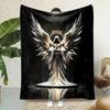 Angel of Death Muster Flanell bedruckte Decke geeignet für alle Jahreszeiten geeignet für Wohnzimmer Büro Sofa und Reisen