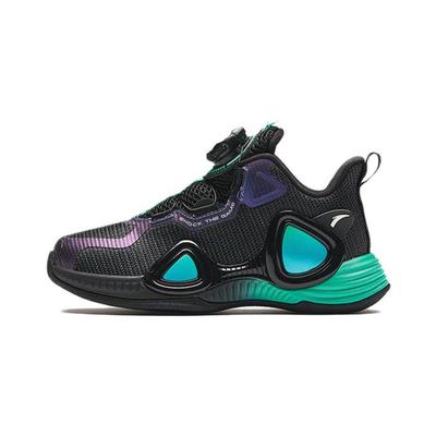 Kids Magic Eye Comfortable Versatile Shock Absorbing Wear Resistant Mid Top Basketball Shoes Kids Basketball Shoes Black Purple Green 312349957-4