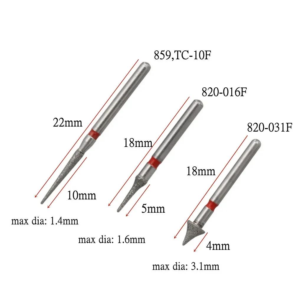5Pcs Dental Diamond Burs Set High Speed Interproximal Enamel Cutting Polishing Tc-10F 820-016F For Orthodontic Clinic Tools