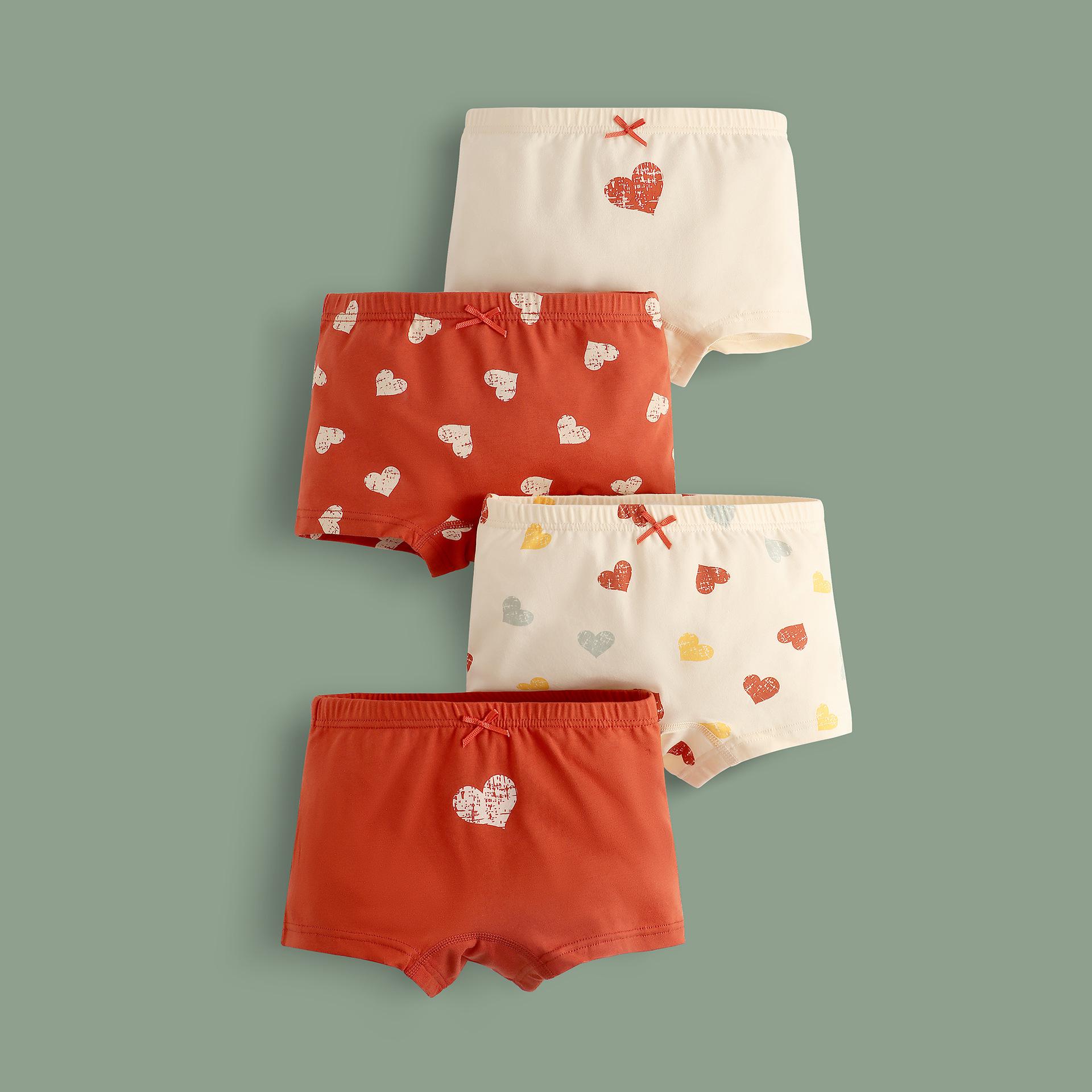 

Детские дышащие хлопковые трусики в корейском стиле, летние шорты с четырьмя углами, нижнее белье класса А для детей малого и среднего возраста