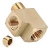Brass Pipe Tee Car Solid Street Pipe External Thread 1 8in NPT Malex1 8in NPT 1000 PSI