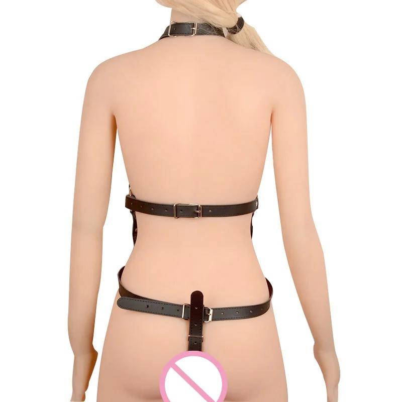 Sexy Garters Bodysuits PU Leather Bondage Lingerie Body Harness Belt Women Body Cage Garters Underwear  Suspenders Straps