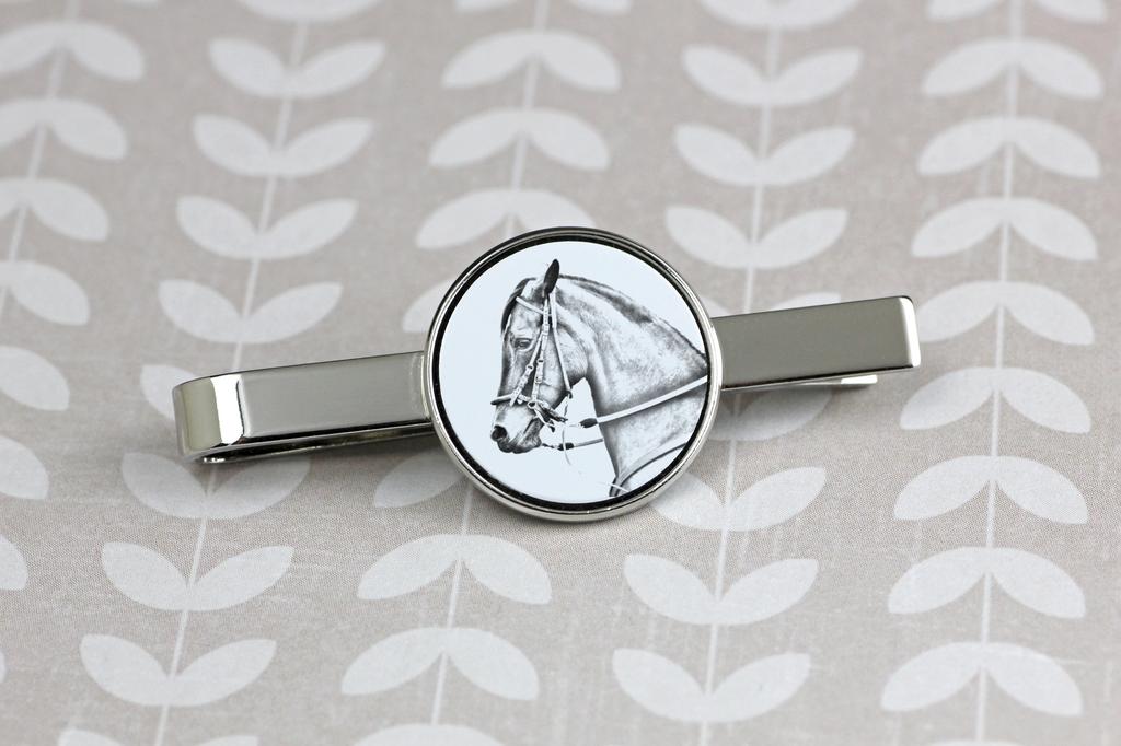 Paso Fino - tie clip with a horse, personalized tie clip, a unique gift for a man from the Art-Dog brand