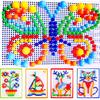 296 In 1 / Set Early Childhood Educational Creative DIY Desktop Mushroom Nail Puzzle Game Toy