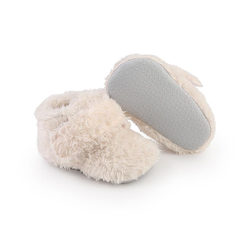 Infant Warm Cotton Shoes: Cozy 0-1 Year Furry Indoor Walking Shoes 7111