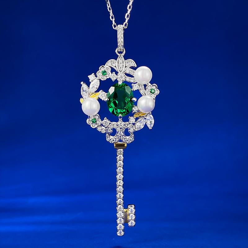 New S925 Silver Inlaid Full Flower European and American Popular Women s Necklace Wedding Jewelry