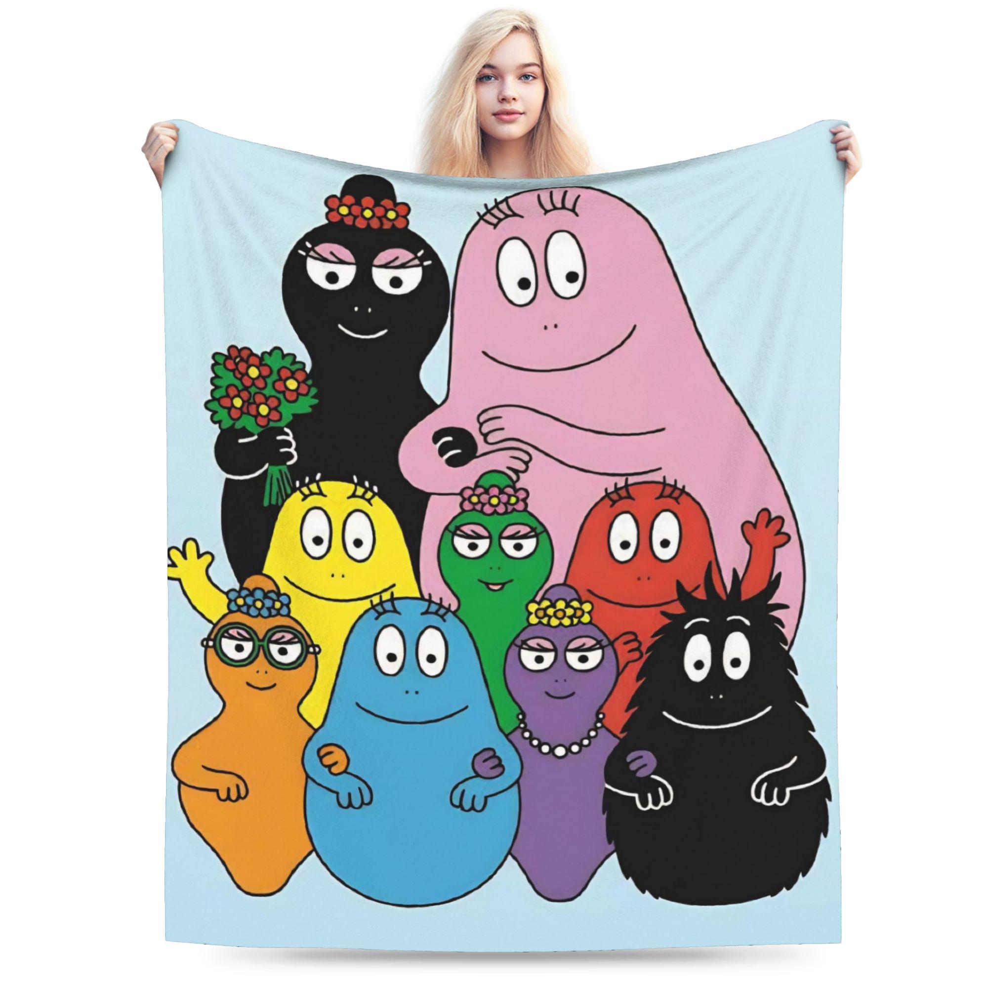

Kawaii Barbapapa Cartoon Blanket Multiple Sizes Cozy and Lightweight Throw Blankets for Sofa Couch and Bed 50x60in