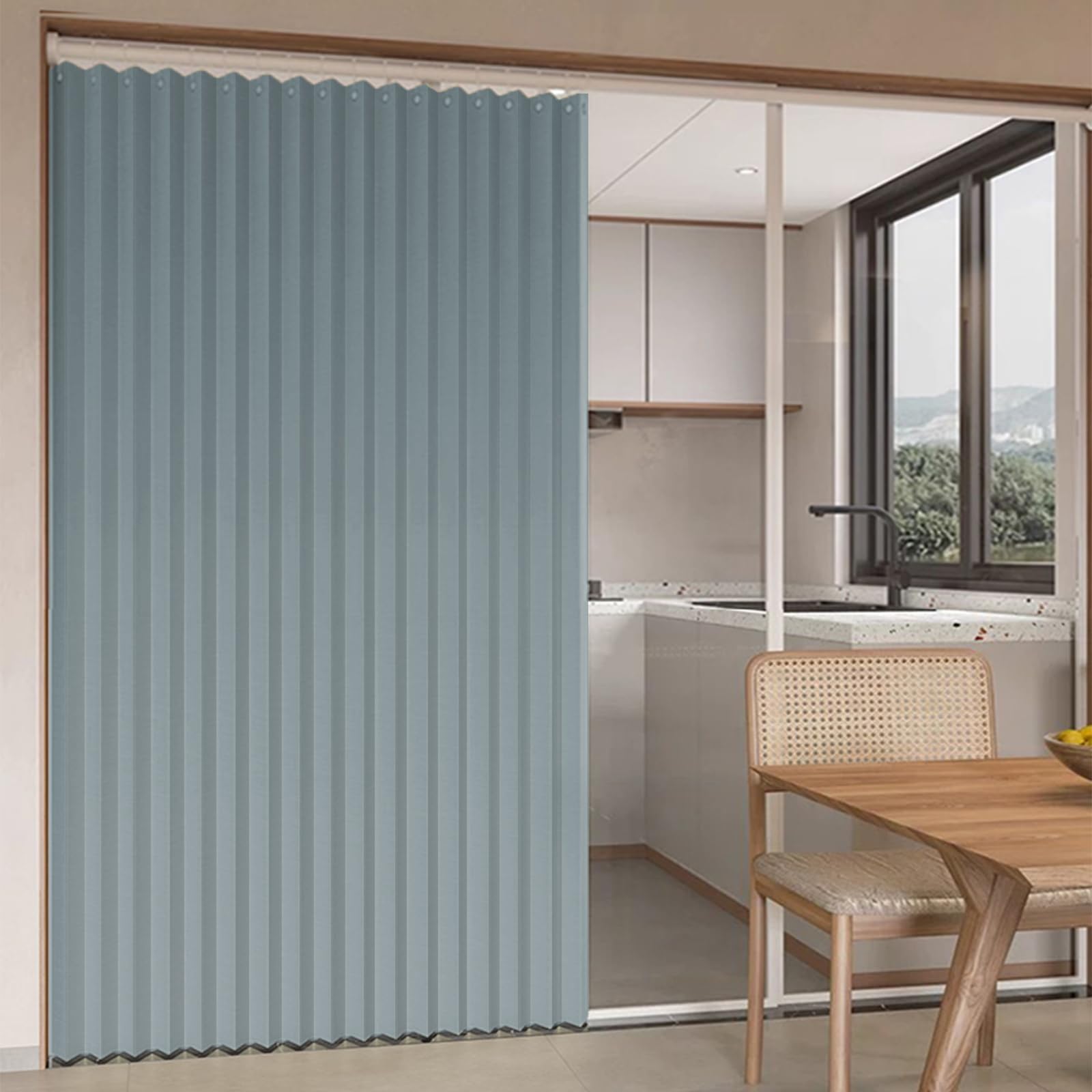 

Затемняющая комната Изолированная складная дверь Экран для конфиденциальности для гостиной 1 панельная штора, перегородка, занавеска, прихожая, кухня, комната, синий