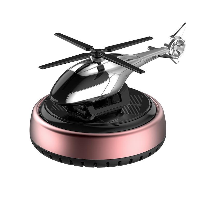 Intelligent Rotating Helicopter Solar Car Air Freshener Ornament