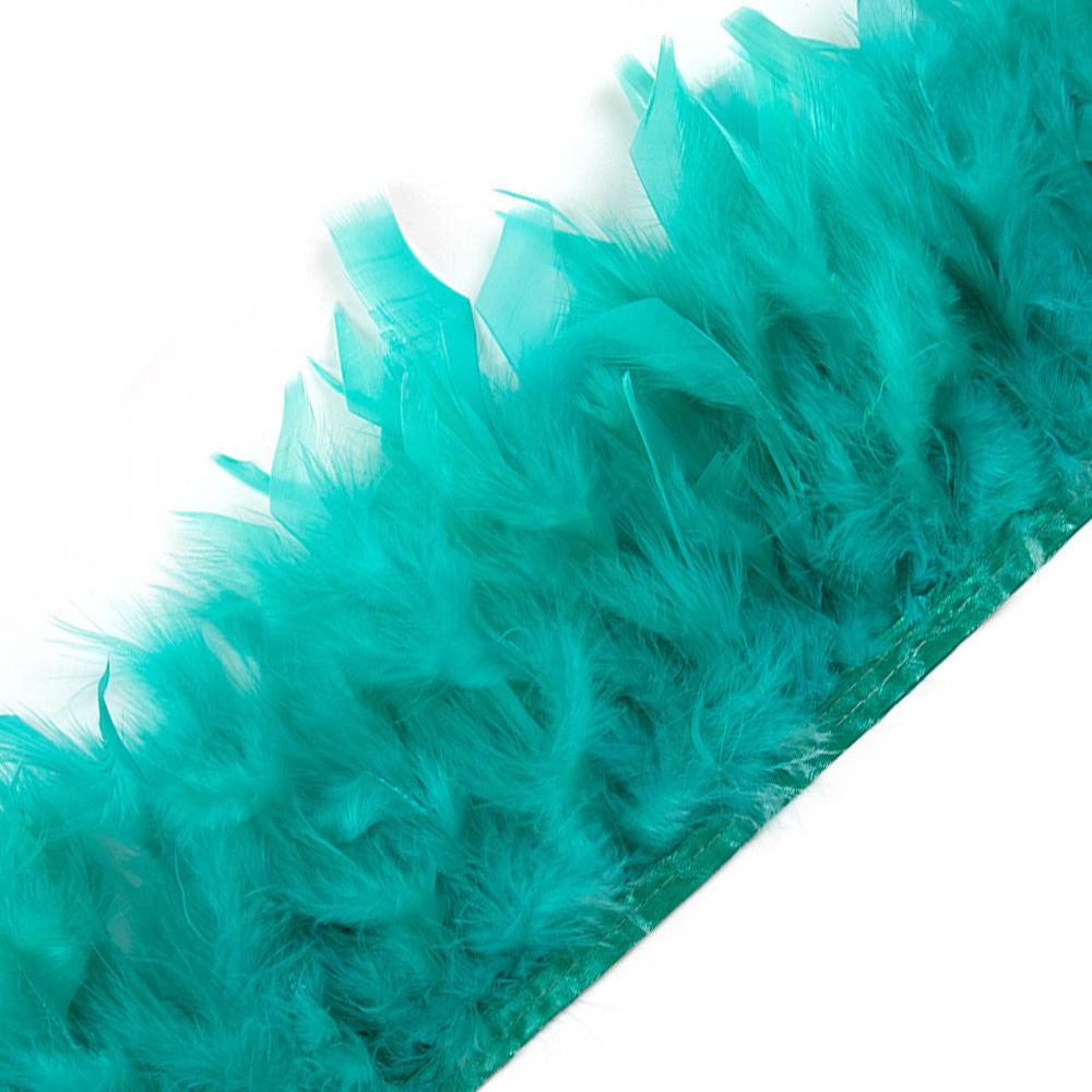 1Meter Natural Turkey Feathers Trims Height 10-15Cm Crafts Wedding Party Clothing Decor Diy Feather Ribbon Sewing Decoration