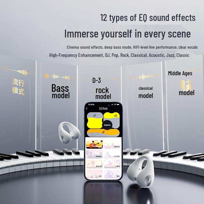 Baseus AS01 Open-Ear Clip-On Bluetooth Headphones