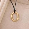 Vintage Runder Hohlanhänger Minimalistische Halskette für Damen Gold Silber Farbe Minimalistischer Schick Vielseitiger Kragen Schmuck