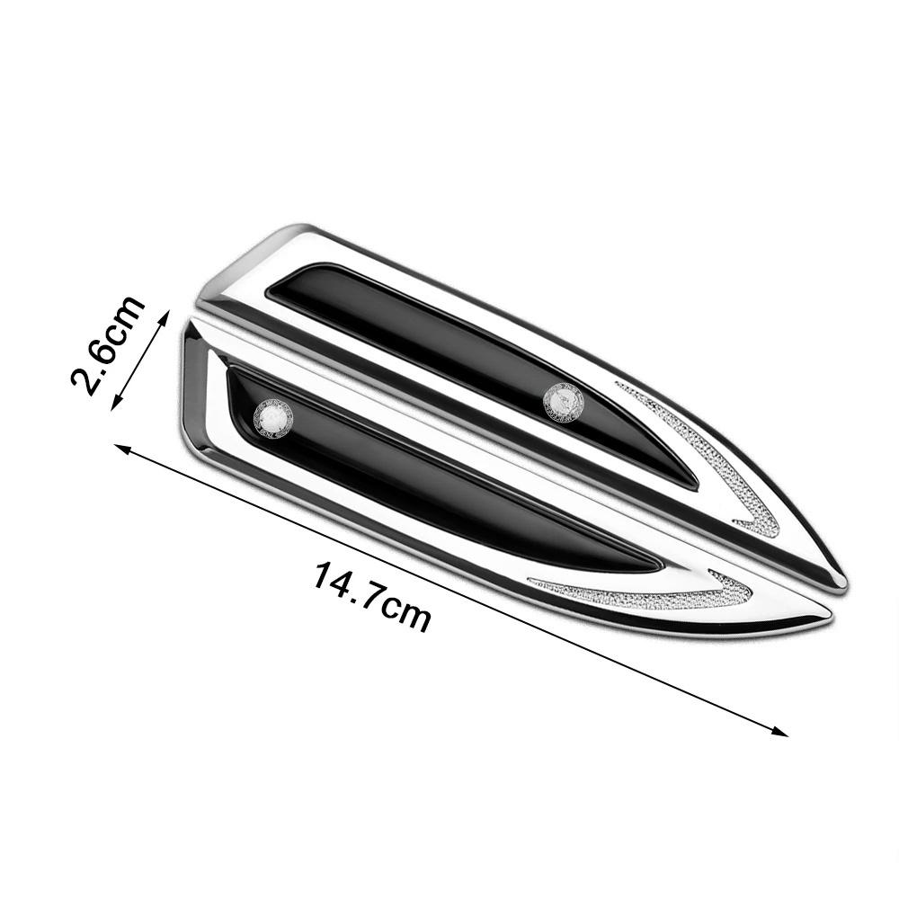 for Mercedes Benz Amg W205 W211 W204 W212 W213 W203 W176 2pcs Car Styling Side Fender Body Knife Emblem Stickers Decoration