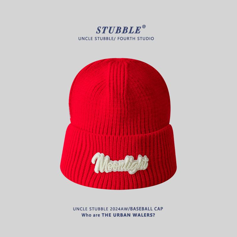 

Knitted Hats for Men and Women Autumn and Winter Korean Version Warm Ear Protection Woolen Hats Trendy Brand Pullover Hats Cold Hats Average size