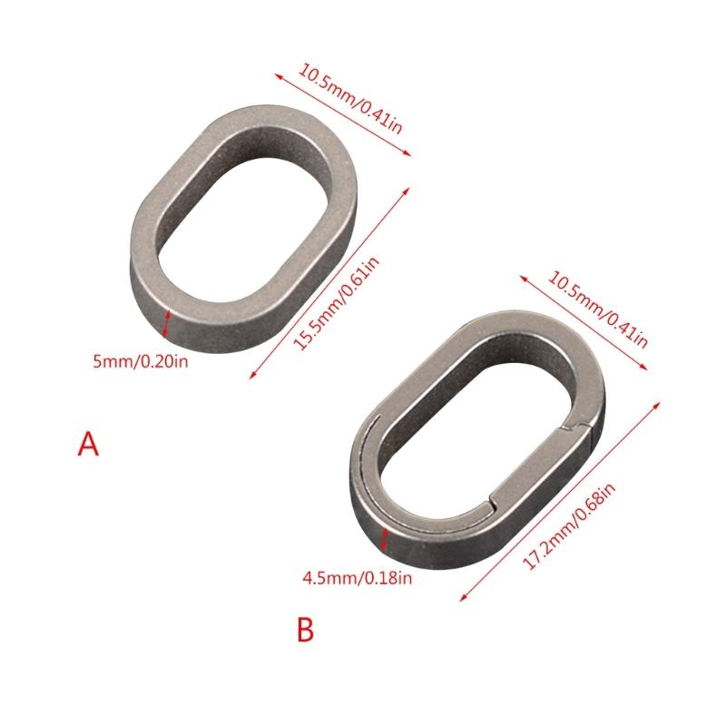 Heavy Duty Keychain Clip Rings One-piece Spring Clip Side Pushing Keyring