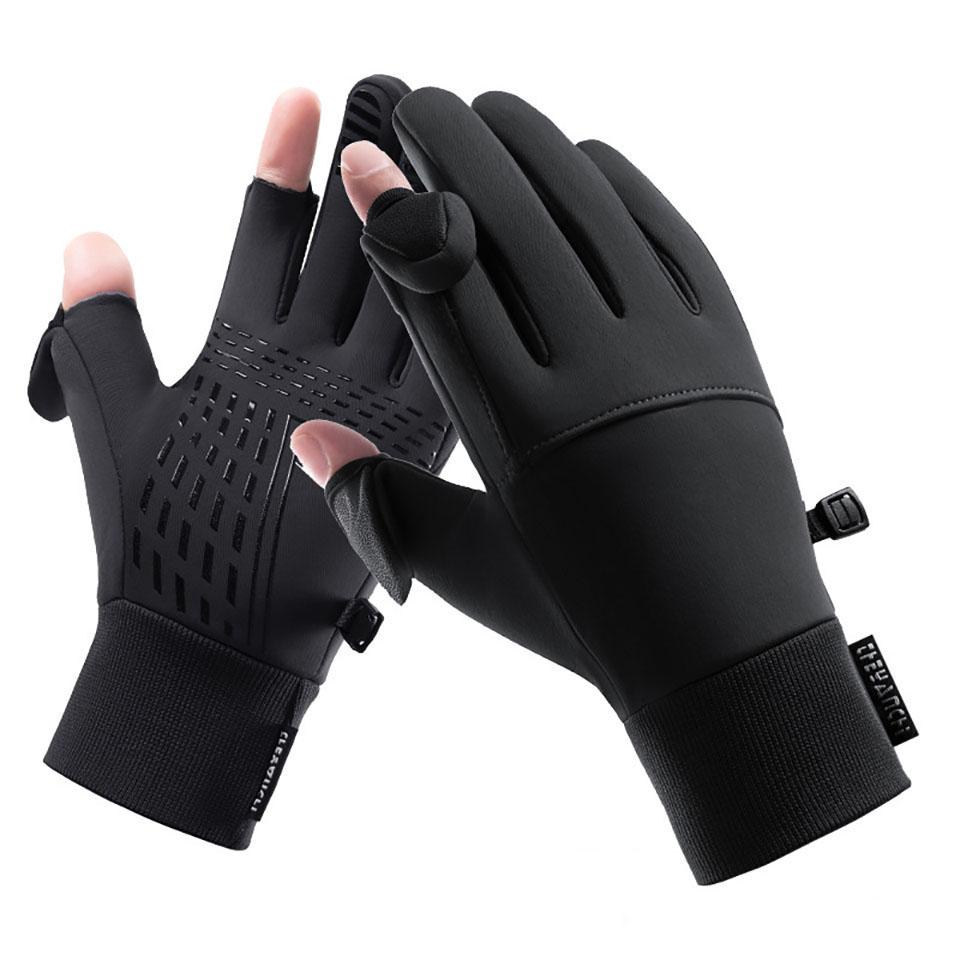 Loogdeel Windproof Waterproof Touchscreen Gloves Outdoor Running Fishing Cycling Skiing Gloves Winter Men'S Women'S Warm Gloves