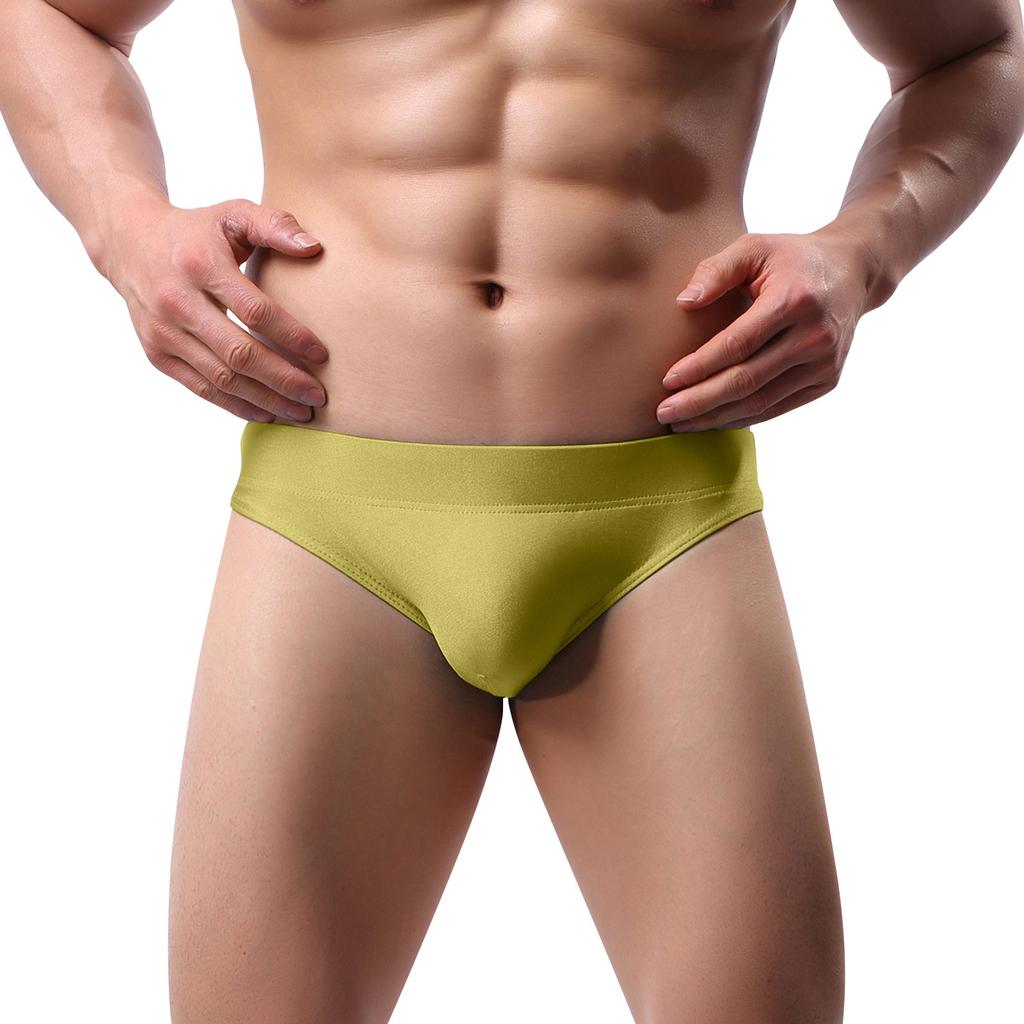 Mens Underwear Pouch Shorts Solid Underpants Breathable Soft Briefs Panties