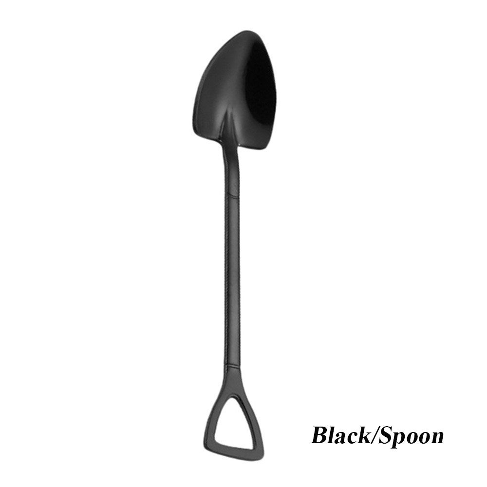New Long Handle Kitchen Ice Cream Stainless Steel Spoon Fork Shovel Shape