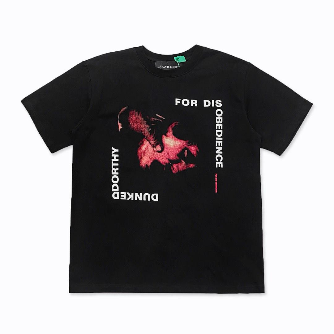 BenberFashion ERD Melancholie Trendy Merk Tweede Generatie Portret High Street Print Los Heren T-shirt Retro Ronde Hals Korte Mouw 4XL