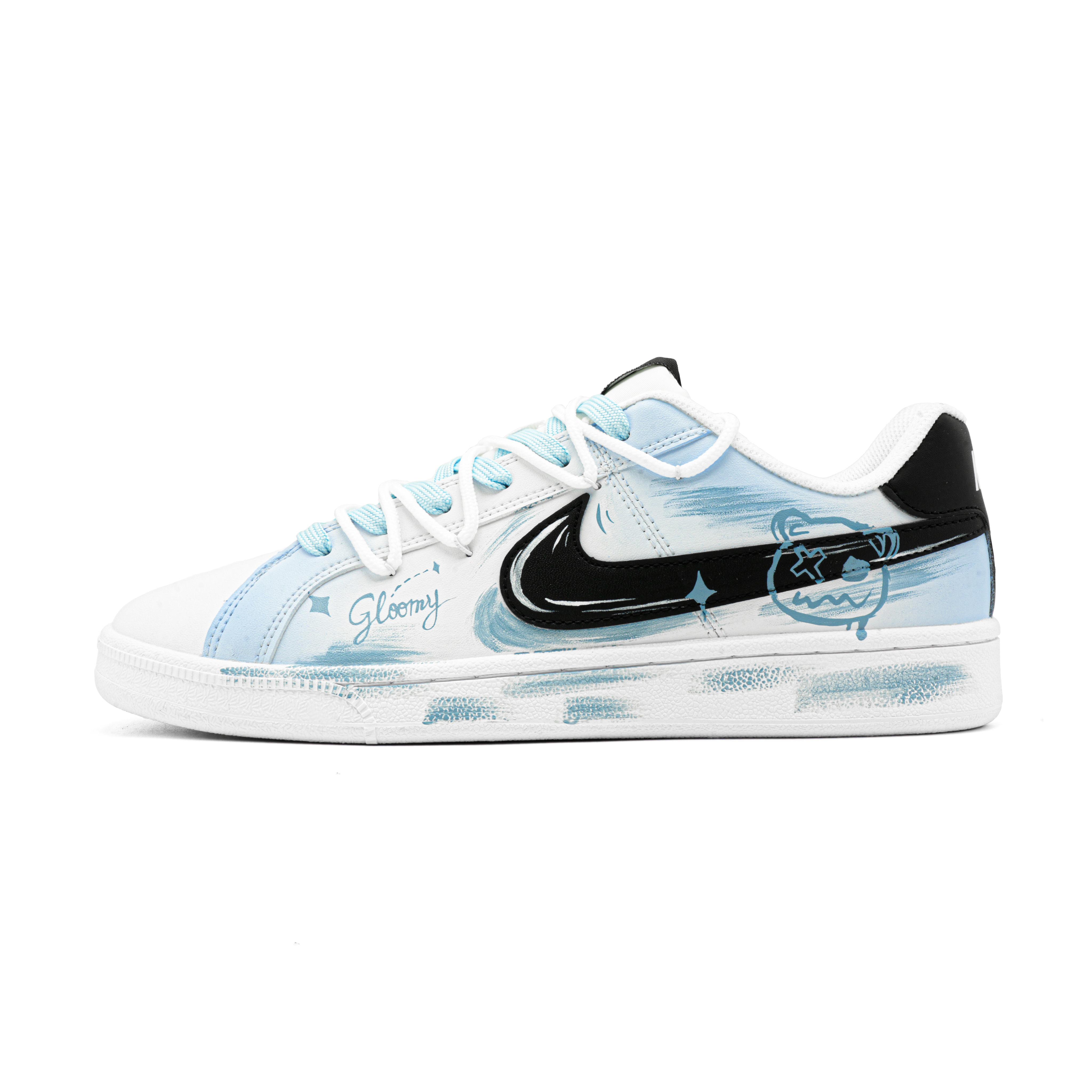 

Nike Court Royale Blue Bear Trail Abrasion Resistant Low top Skateboard Shoes Men s Blue White 749747-107(Team965-) 41