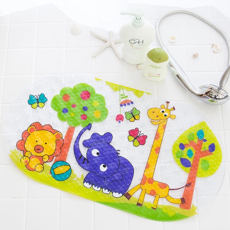 23 Pattern Cartoon Non-Slip Bathroom Mat PVC Bottom Suction Cup Shower Mat for Child Drainage Bath Pad Bathtub Mat Eco-friendly