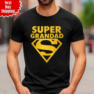 Super Grandad T Shirt Printed Grandad Funny Men Novelty Gift 100% Cotton Tee Top