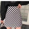Petite Plaid High-Waist A-Line Skirt: Summer 2024 Hip-Hugging Short Design