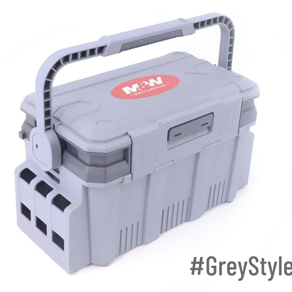 Aimeida MW 20L Multi-functional Fishing Tackle Box: Stand/Sit, Rod Holder, Sea Fishing Tool.