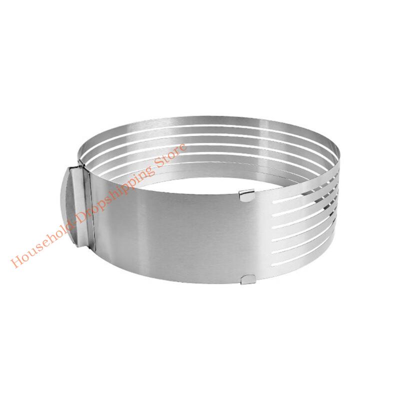 85AD Round Mousse-Mould for Cake-Decor Cake Leveler-Slicer Adjustable Round Cake Cutter Rings Stainless Steel Cake Slicing