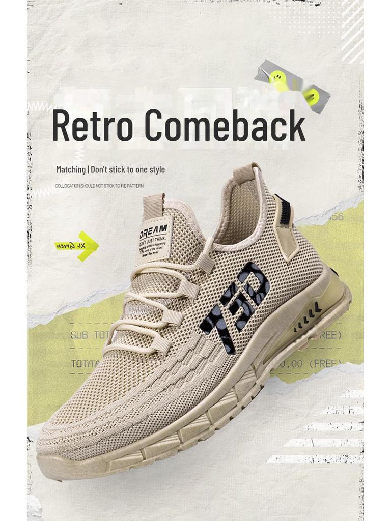 Baskets en maille respirante pour homme - Été 2025 - Chaussures décontractées légères, antidérapantes, à semelles souples et tendance