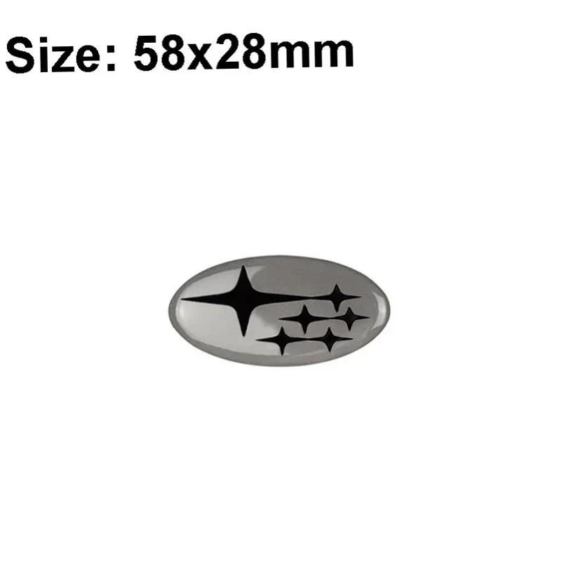 58x28MM Car Steering Wheel Cover Logo Emblem Sticker Decal for Subaru Forester Outback STI WRX Legacy Impreza Ascent Accessories Y14